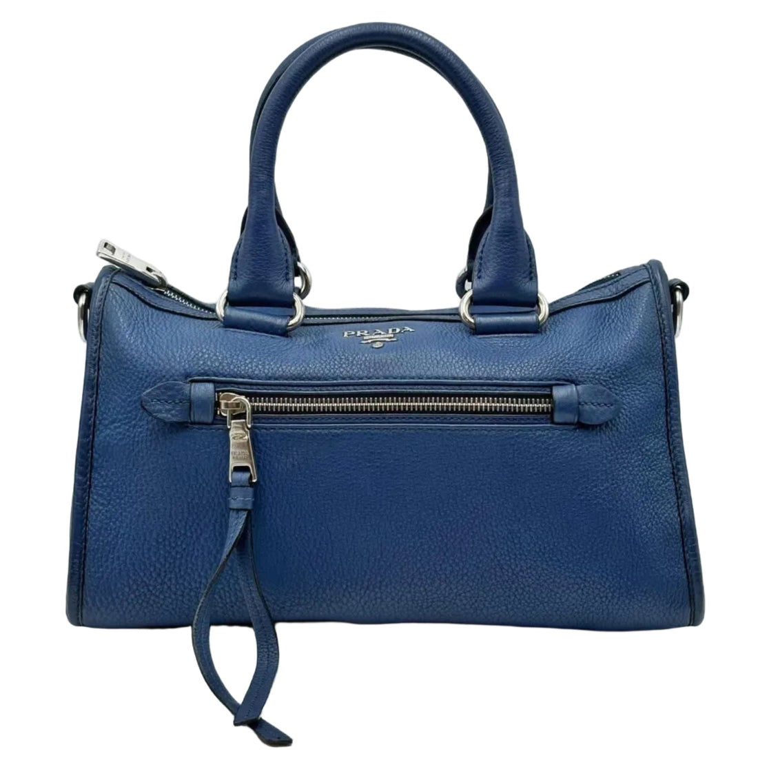 Prada Front Zip Convertible Satchel Vitello Phenix Small (Like new) CYQ7BKD