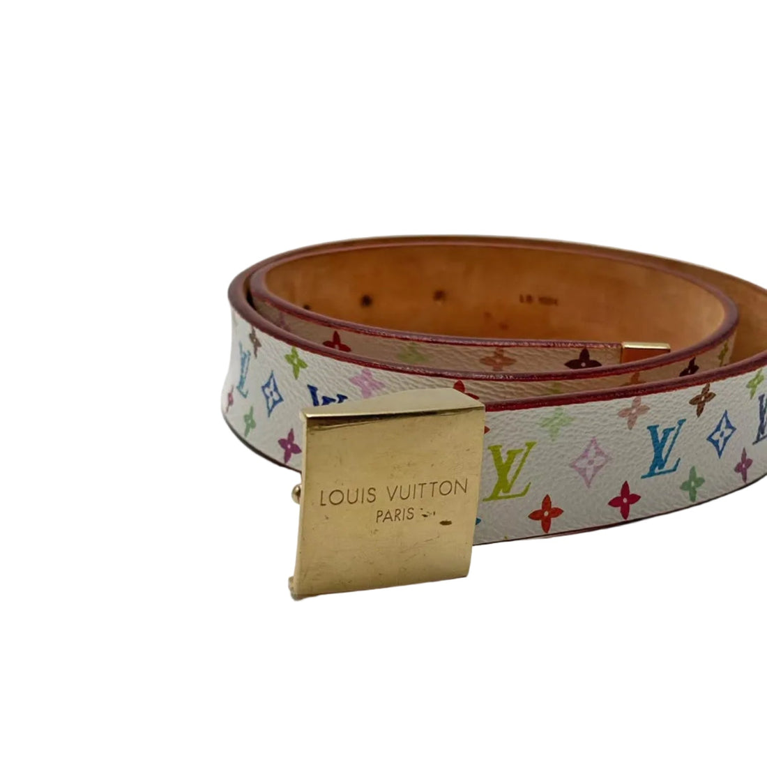 Louis Vuitton Multicolor Belt White (Pre-owned) 4JJQ3V8
