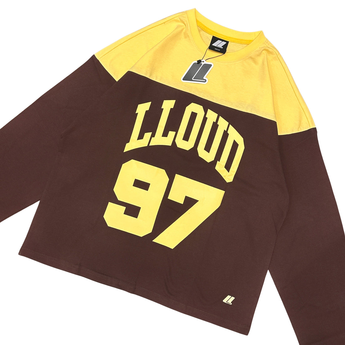 LLOUDGYM Football Longsleeve Tee Yellow Brown