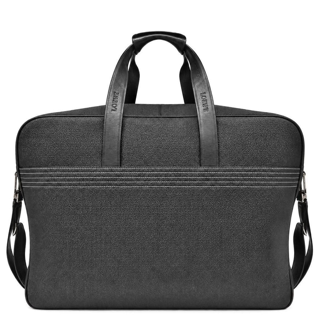 Loewe Repeat Anagram PVC Leather 2way Boston Bag Canvas Travel Bag (Like new)