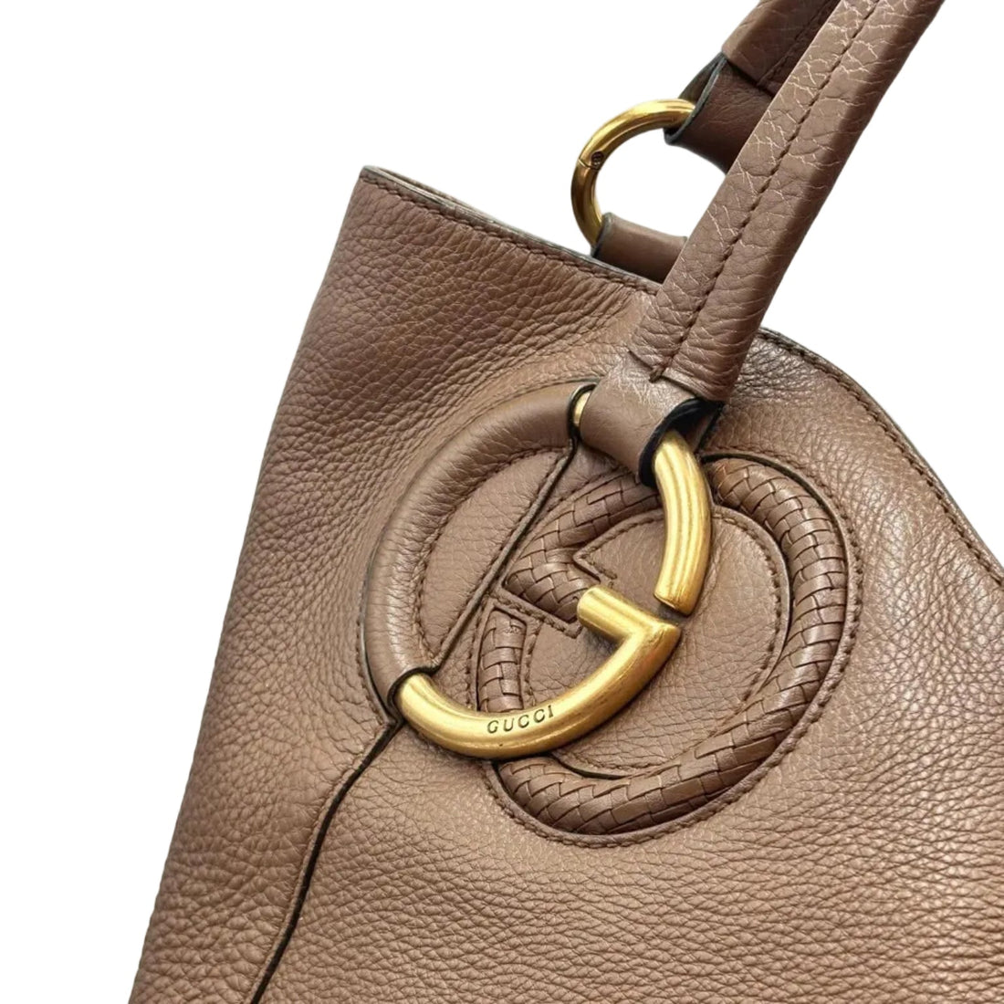 Gucci G Interlocking Hobo Brown (Pre-owned) KBCYXTQ