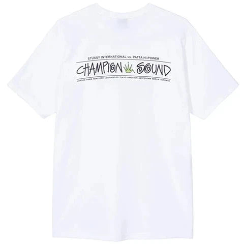 Stussy Champion Sound Tee White