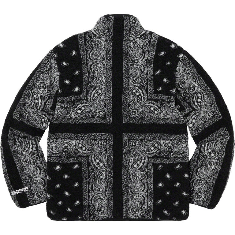 Supreme Reversible Bandana Fleece Jacket Black (2019)