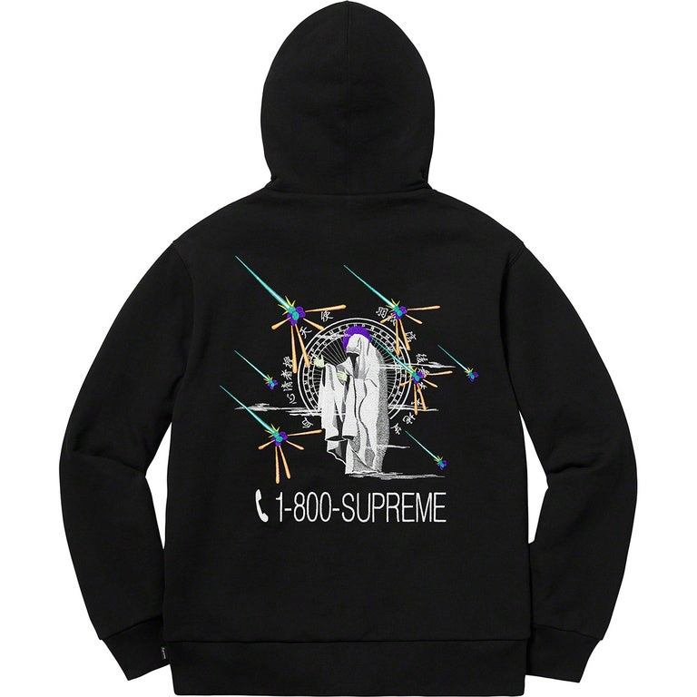 Supreme 1-800 Hooded Sweatshirt Black