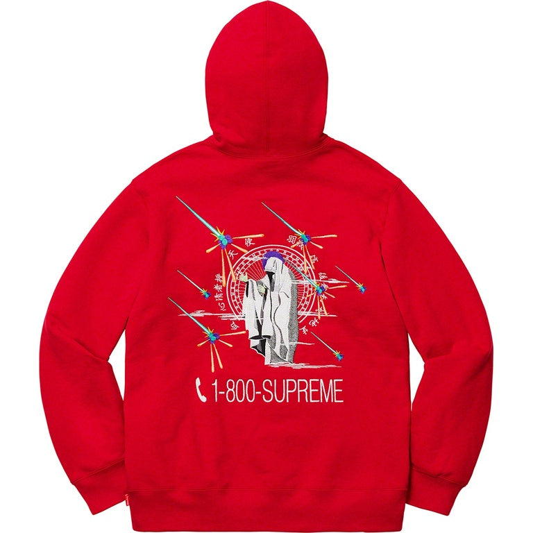 Supreme 1-800 Hooded Sweatshirt Red