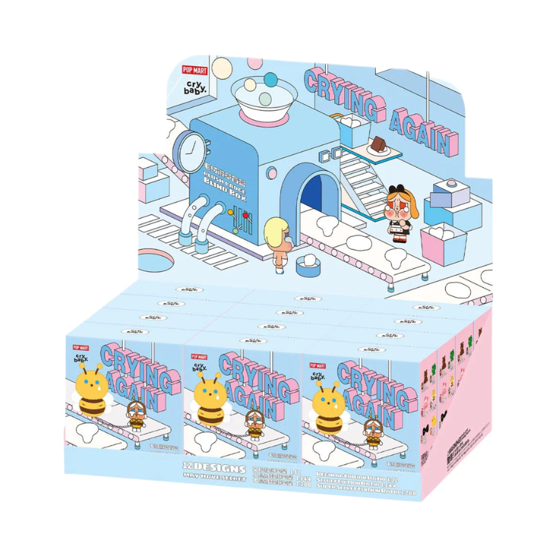 Popmart CRYBABY Crying Again Series-Plush Badge Blind Box (Sold per piece)