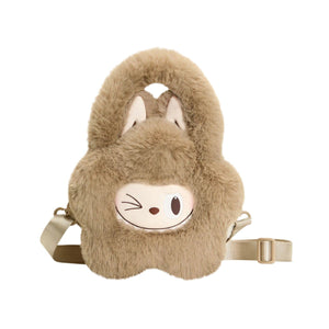 Labubu THE MONSTERS Classic Series-Plush Flower Bag (Brown)