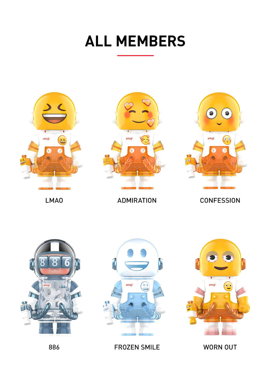 Popmart Mega Space Molly 100% x Emoji Series Blind box (Sold per piece)