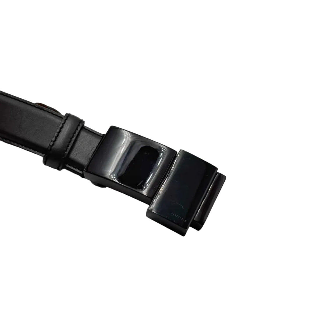 Gucci Vintage Leather Waist Belt Black (Pre-owned)