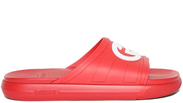 Gucci Interlocking G pool Slides Maple Red