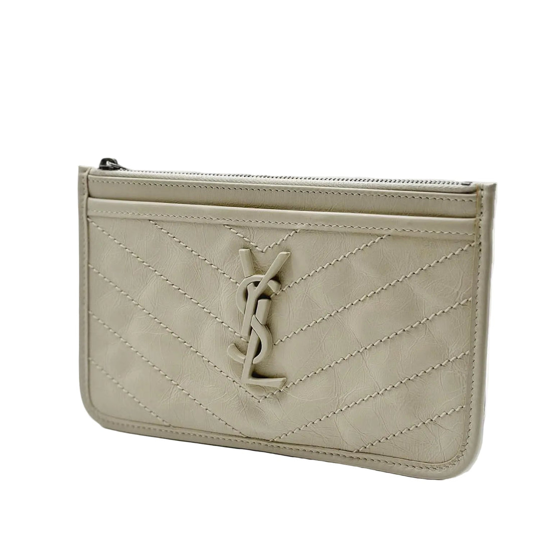 Saint Laurent Chevron Niki White (Pre-owned) 7TXGJK3