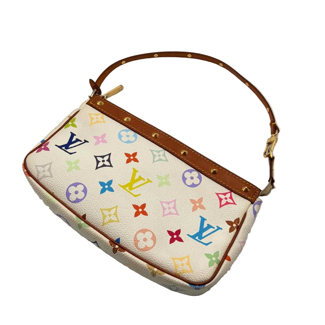 Louis Vuitton x Takashi Murakami Multicolor Monogram Pochette Bag (Pre-owned) 64MR9D6