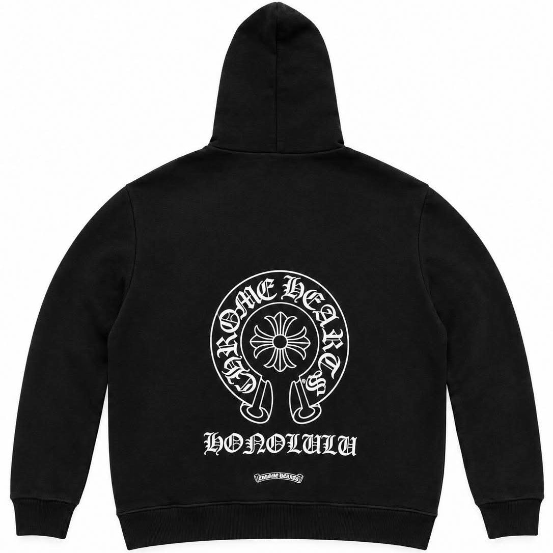 Chrome Hearts  Honolulu Exclusive Horseshoe Zip Up Hoodie