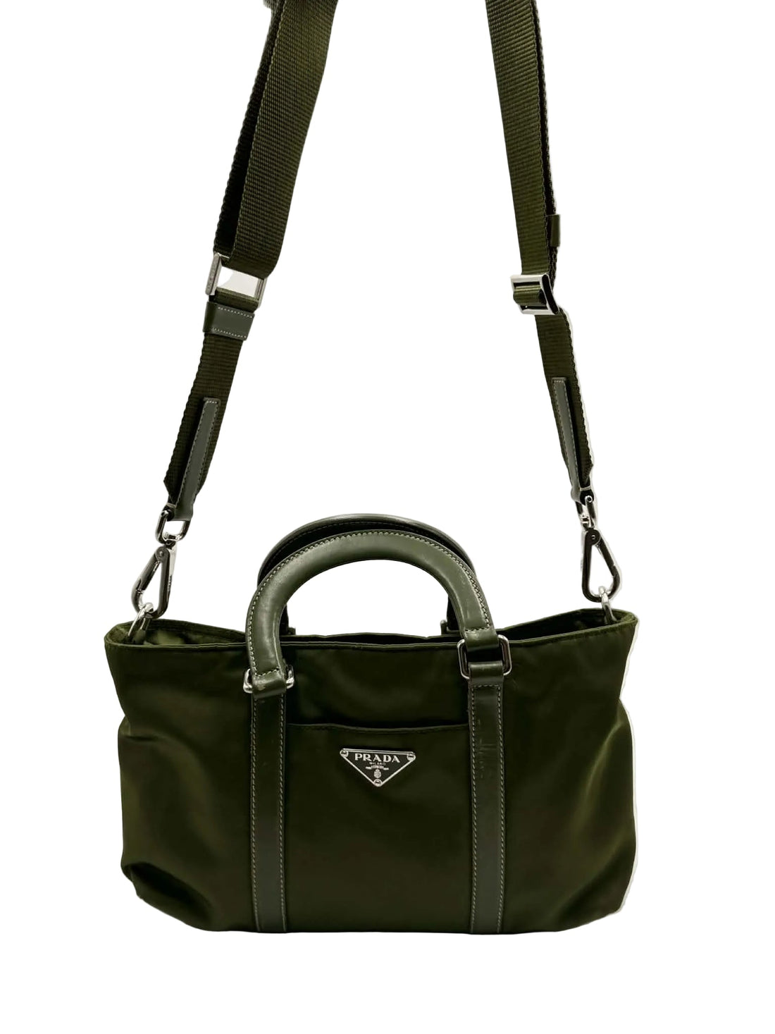 Prada Tessuto Nylon 2-way Olive Green (Like new)