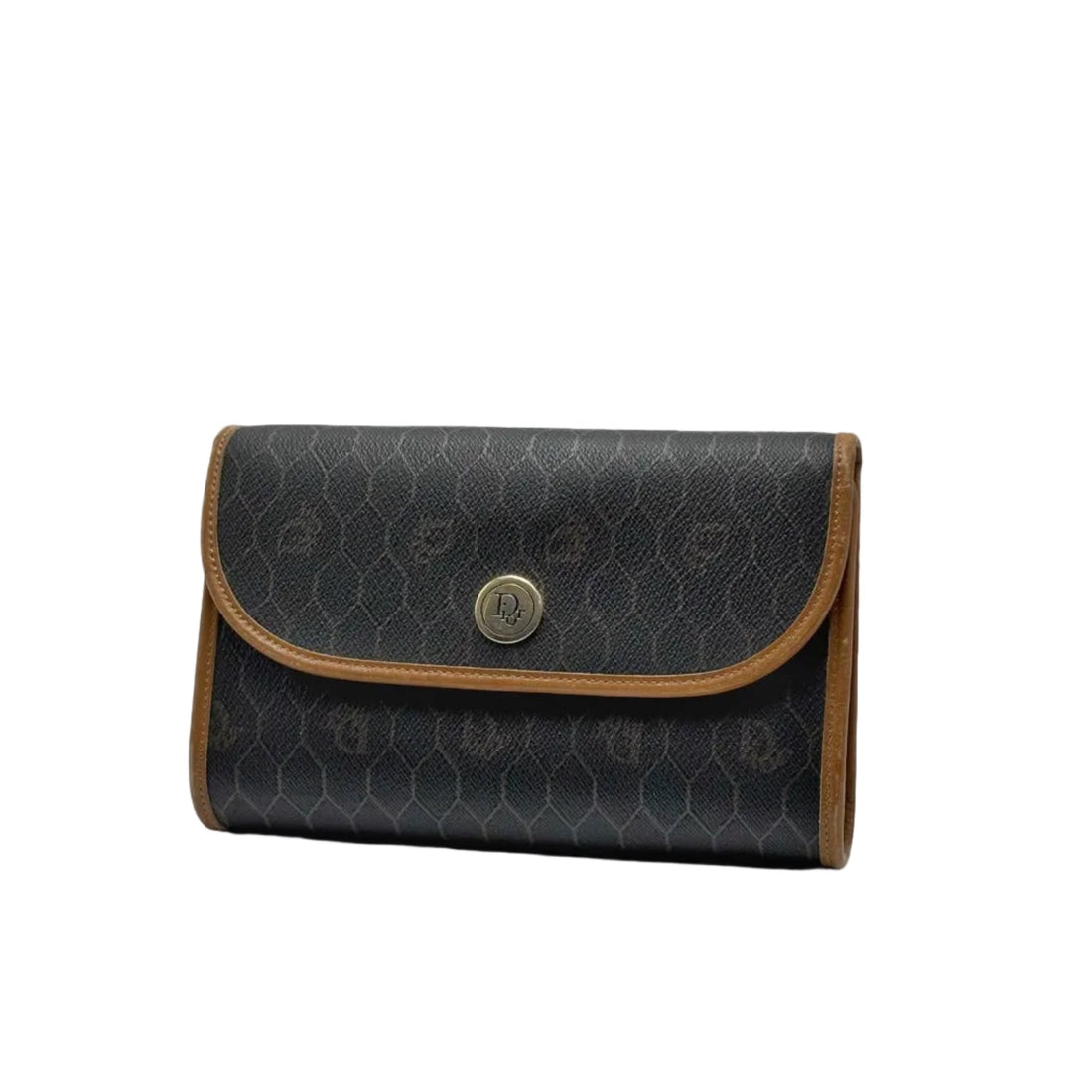 Christian Dior Vintage Chain Brown Crossbody Bag (Pre-owned)