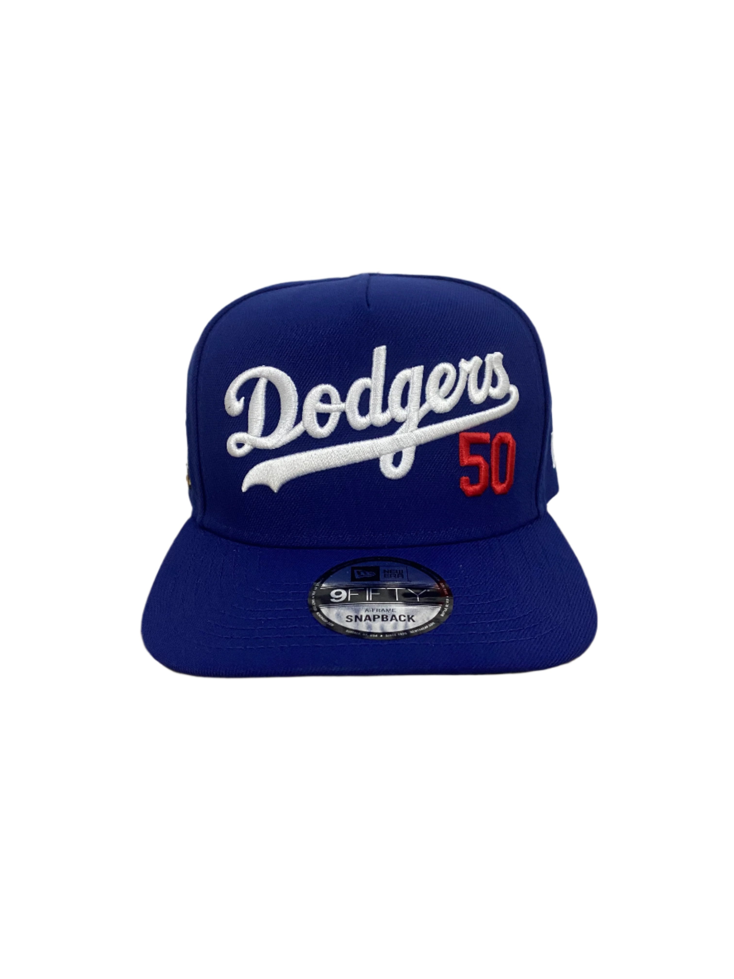 New Era 9FIFTY A-Frame Dodgers 50 Snapback Blue World Series 2024