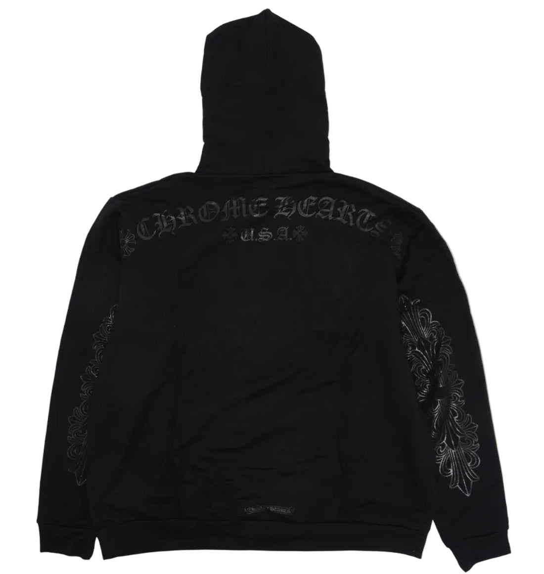 Chrome Hearts Limited Edition (Online Exclusive) Tonal Horseshoe Logo Hoodie Black