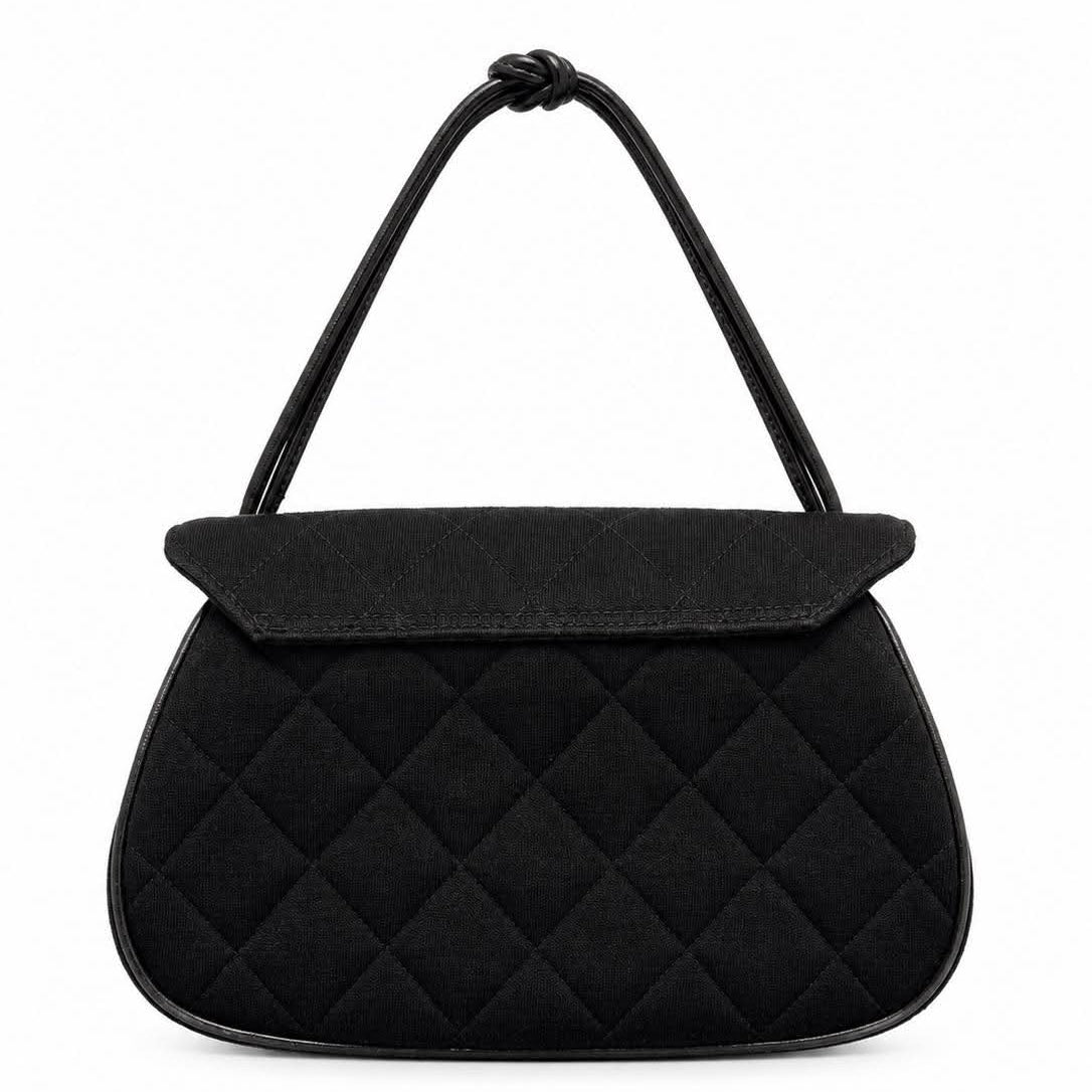 Chanel Matelasse 2.55 Cotton Handbag Black (Pre-owned) 73V2CD3