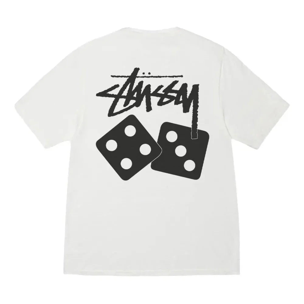 Stussy Dice pigment-dyed T-shirt White