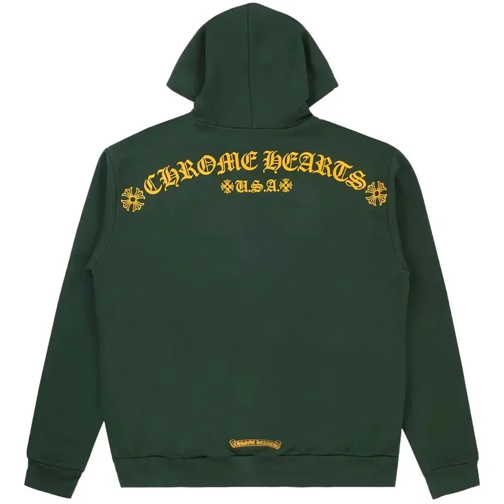 Chrome Hearts T Bar-logo Hoodie Green