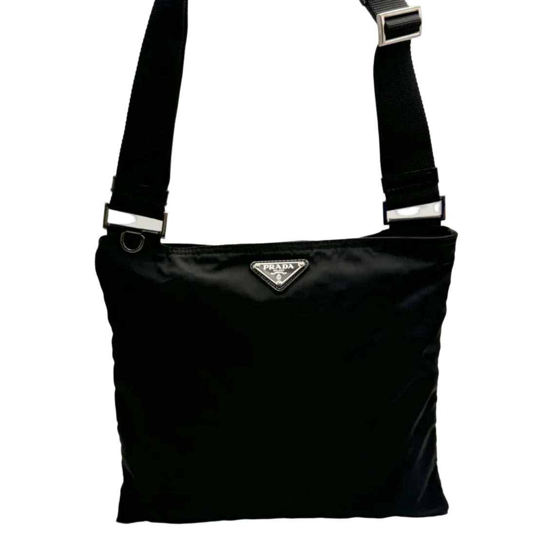 Prada Tessuto Nylon Sport Black Messenger Crossbody Bag (Like new)