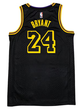 Nike Los Angeles Lakers Kobe Bryant Black Mamba City Edition Swingman JerseyBlack Gold 10429039739073