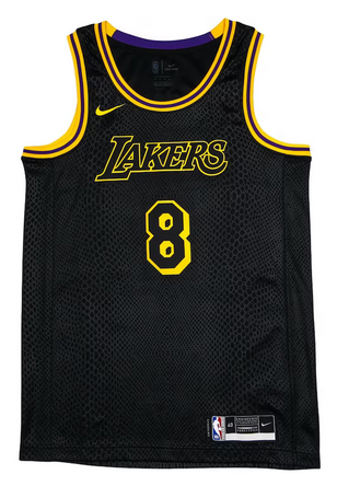 Nike Los Angeles Lakers Kobe Bryant Black Mamba City Edition Swingman JerseyBlack Gold 10429039739073