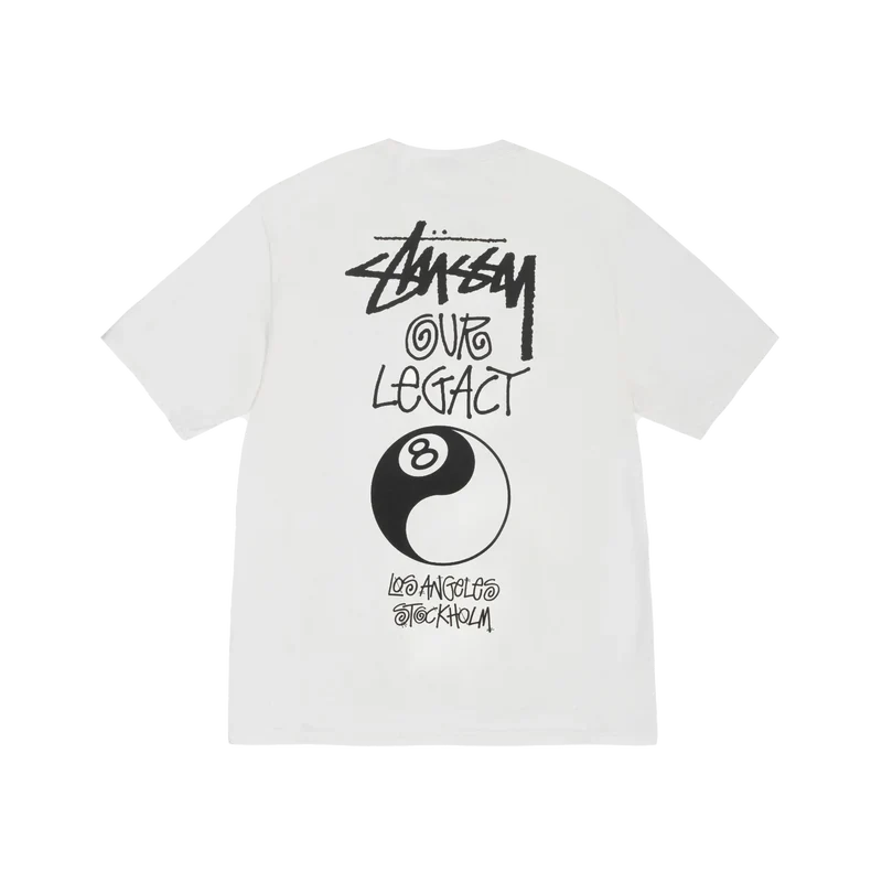 STUSSY Ol 8 Ball Yin Yang Pig. Dyed Natural