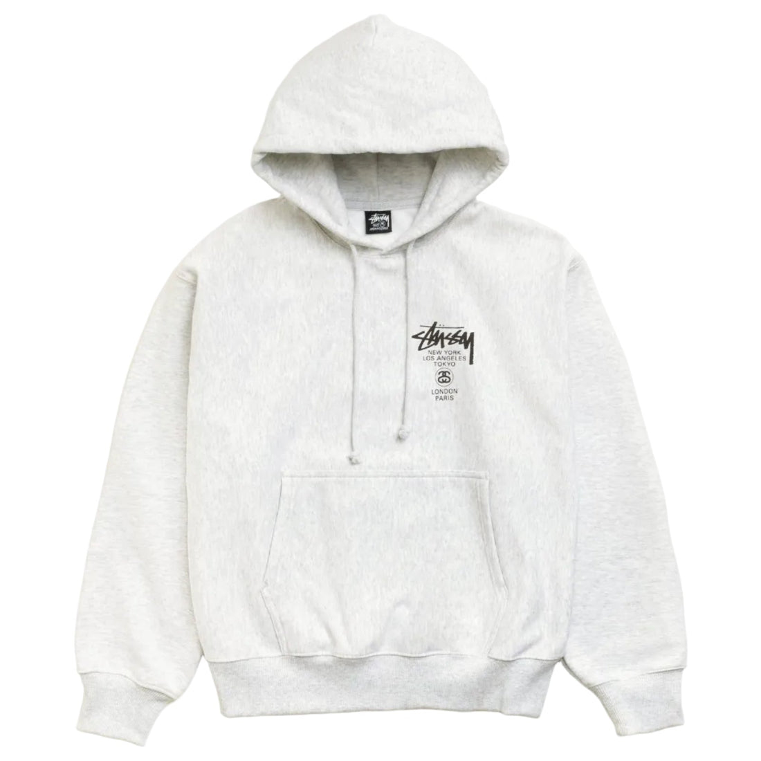 Stussy World Tour Hoodie Ash Heather
