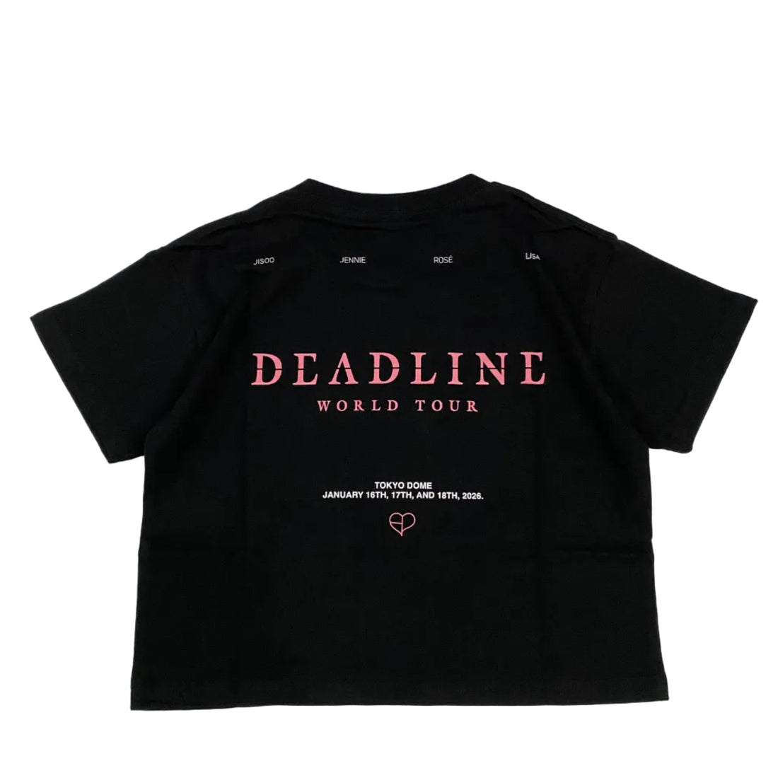BLACKPINK Deadline Logo Crop Tee black