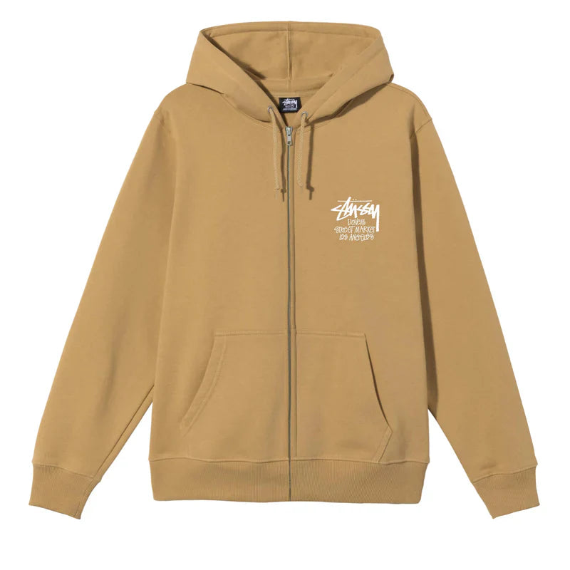 Stüssy DSM Men's Los Angeles Zip Hoodie Khaki
