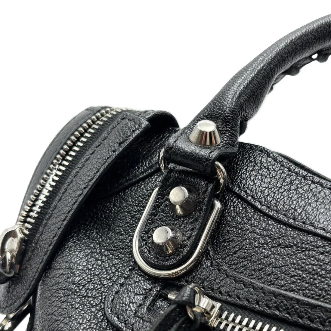 Balenciaga Classic Mini City Edge Black / Silver Hardware (Like new) VWM8G48