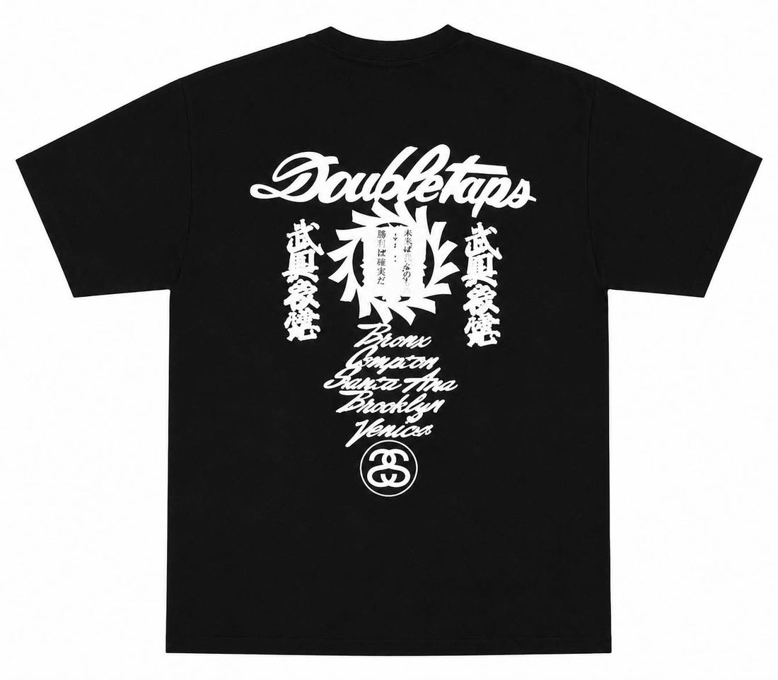 Stussy x WTAPS World Tour Tee Black (1998-2008)
