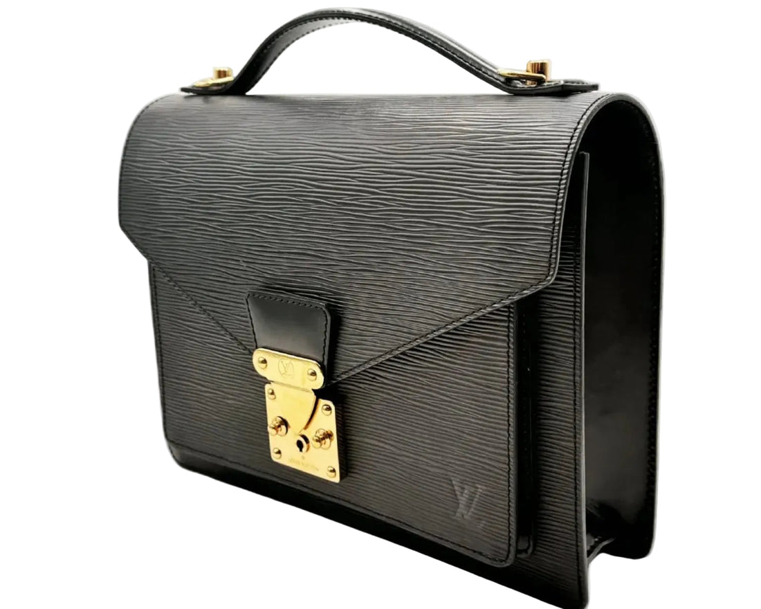 Louis Vuitton Monceau Epi Black Handbag (Pre-owned)