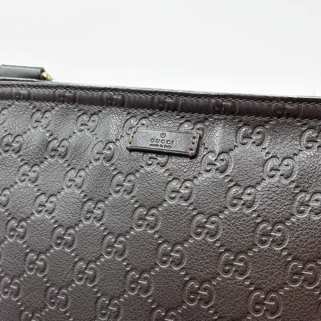 Gucci Guccissima Medium Flat Messenger Bag Black (Pre-owned) VQRVY3T