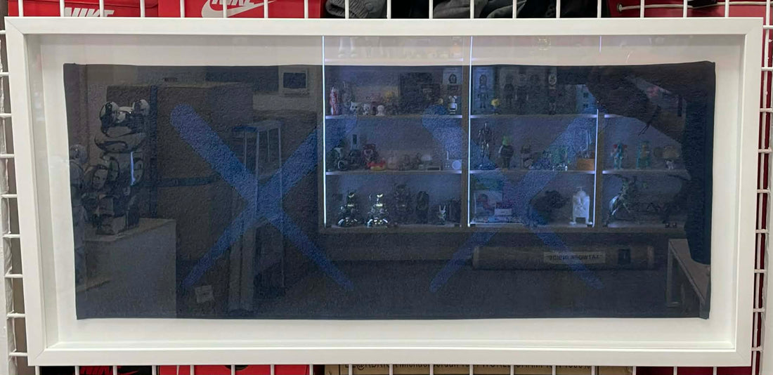 KAWS Holiday Towel Navy (Framed)