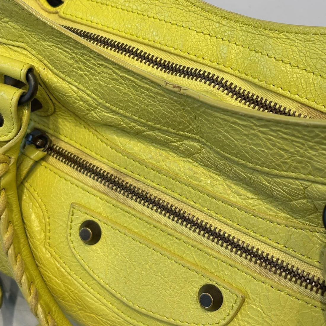 Balenciaga Mimosa Lambskin Leather First Motorcycle Bag (Vintage)