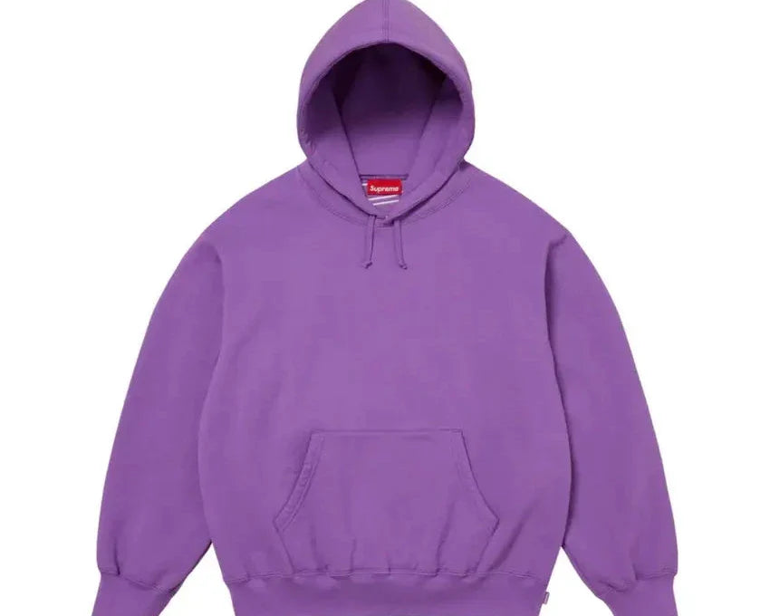Supreme Satin Applique Hooded Sweatshirt (FW24) Purple