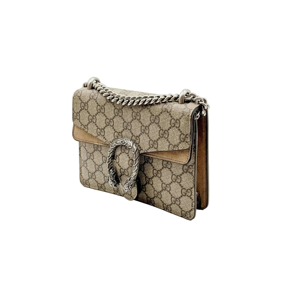 Gucci Dionysus Shoulder Bag GG Supreme Mini Beige (Like new)