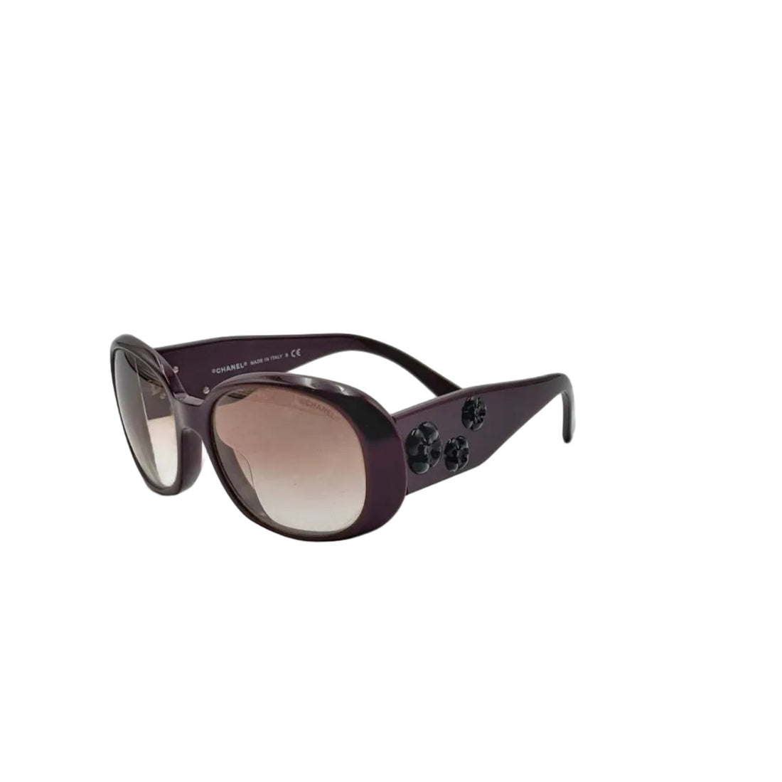 Chanel Vintage Cocomark Camellia Sunglasses Purple Eyewear (Pre-owned)