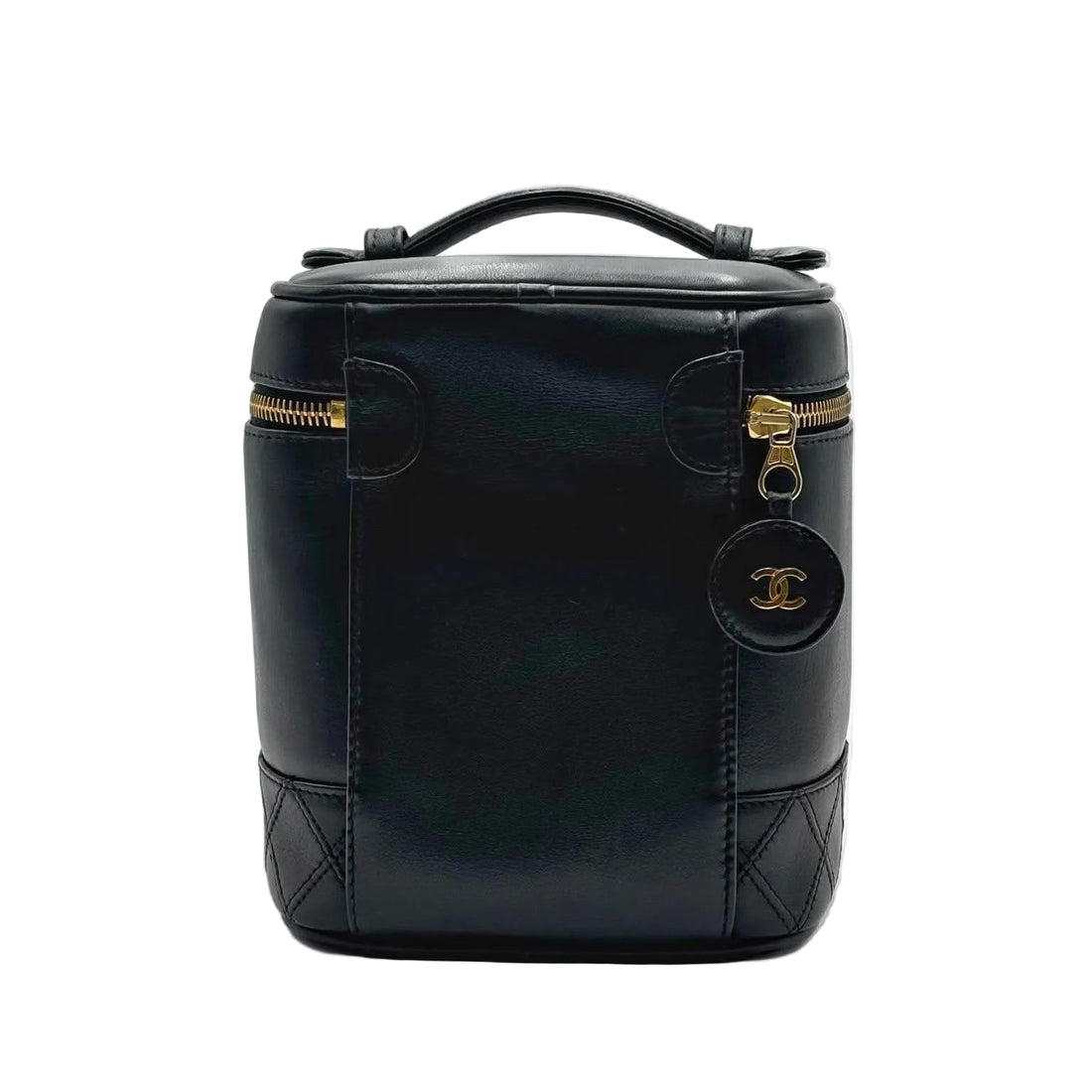 Chanel Black Lambskin Leather Cosmetic Case (Pre-owned) WY2VCQM
