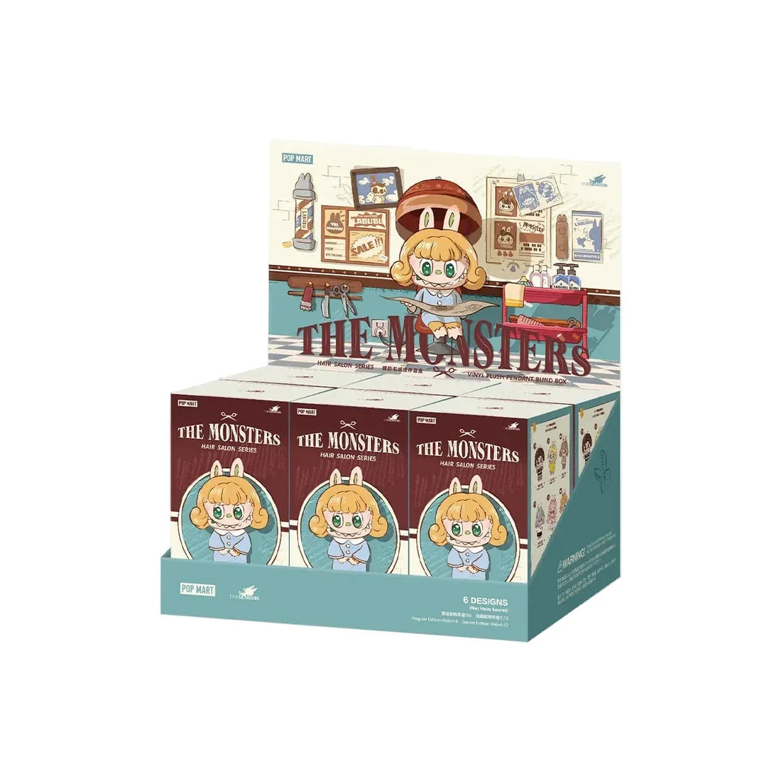 Popmart The Monsters Hair Salon Series -  Vinyl Plush Pendant Blind Box (Sold per piece)