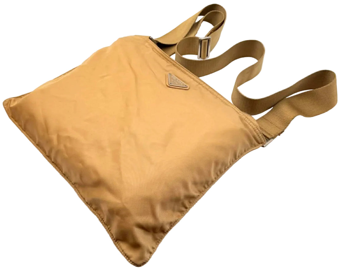 Prada Tessuto Nylon Mini Shoulder Bag Beige Tan (Pre-owned)