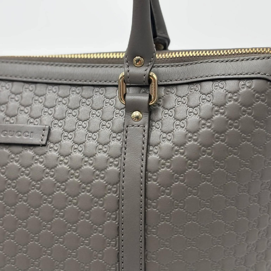 Gucci Grey Micro Guccissima Leather Convertible Satchel Bag (Like new) 68HK49C