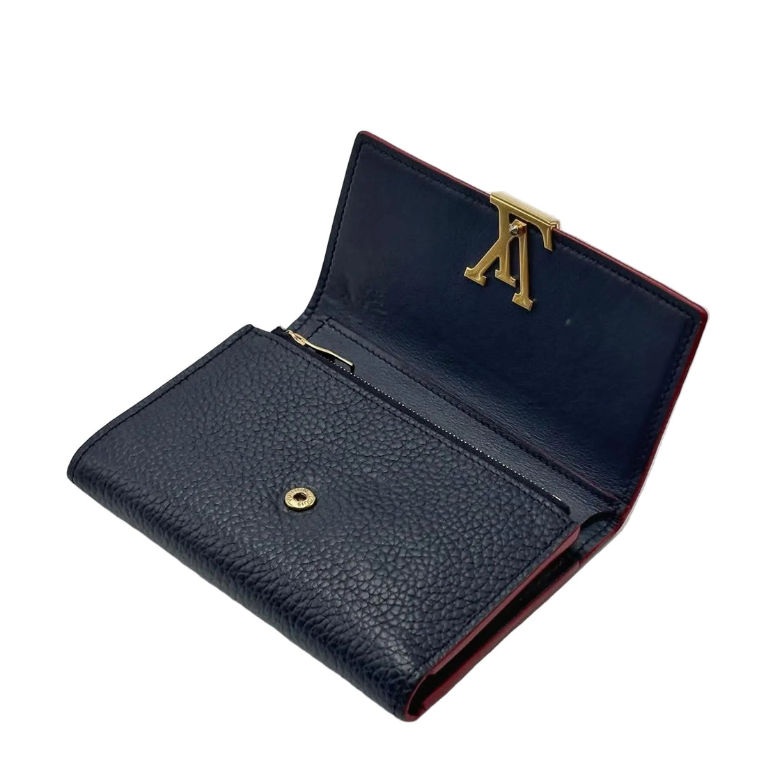 Louis Vuitton Taurillon Capucines Compact Wallet Marine Rouge (Pre-owned) MXYKJW8