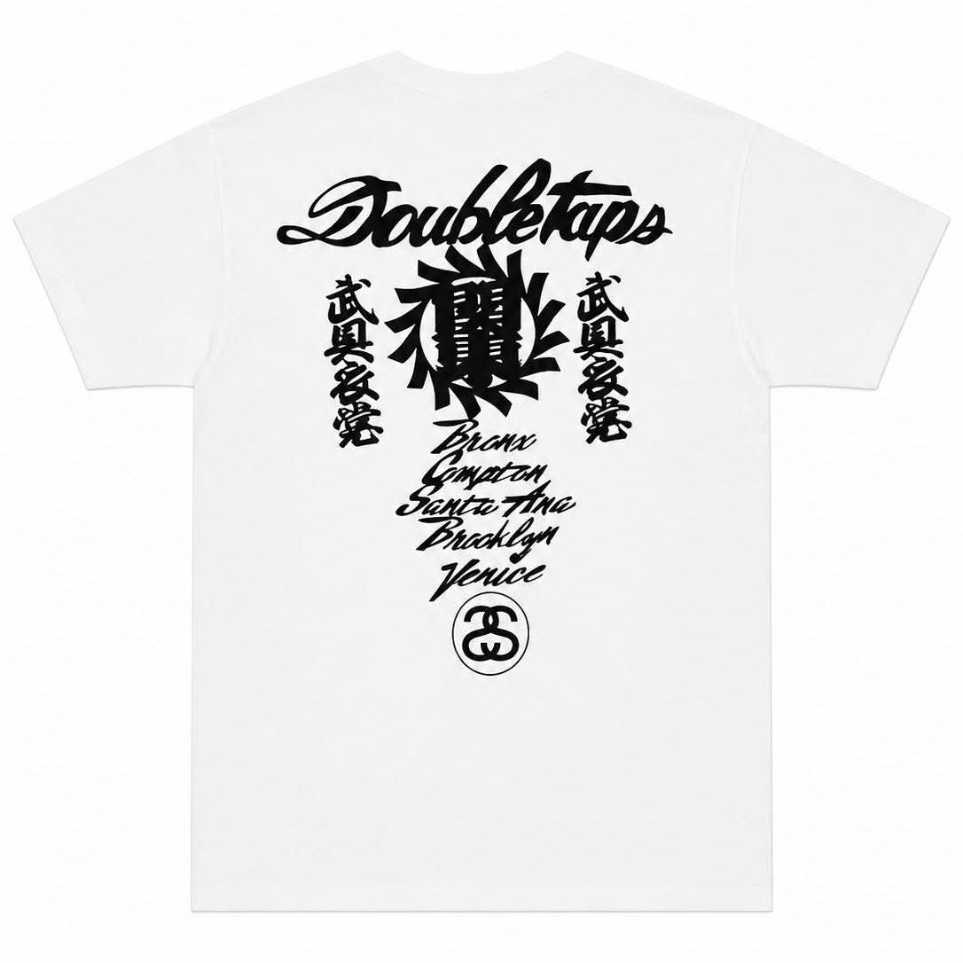 Stussy x WTAPS World Tour Tee White (1998-2008)
