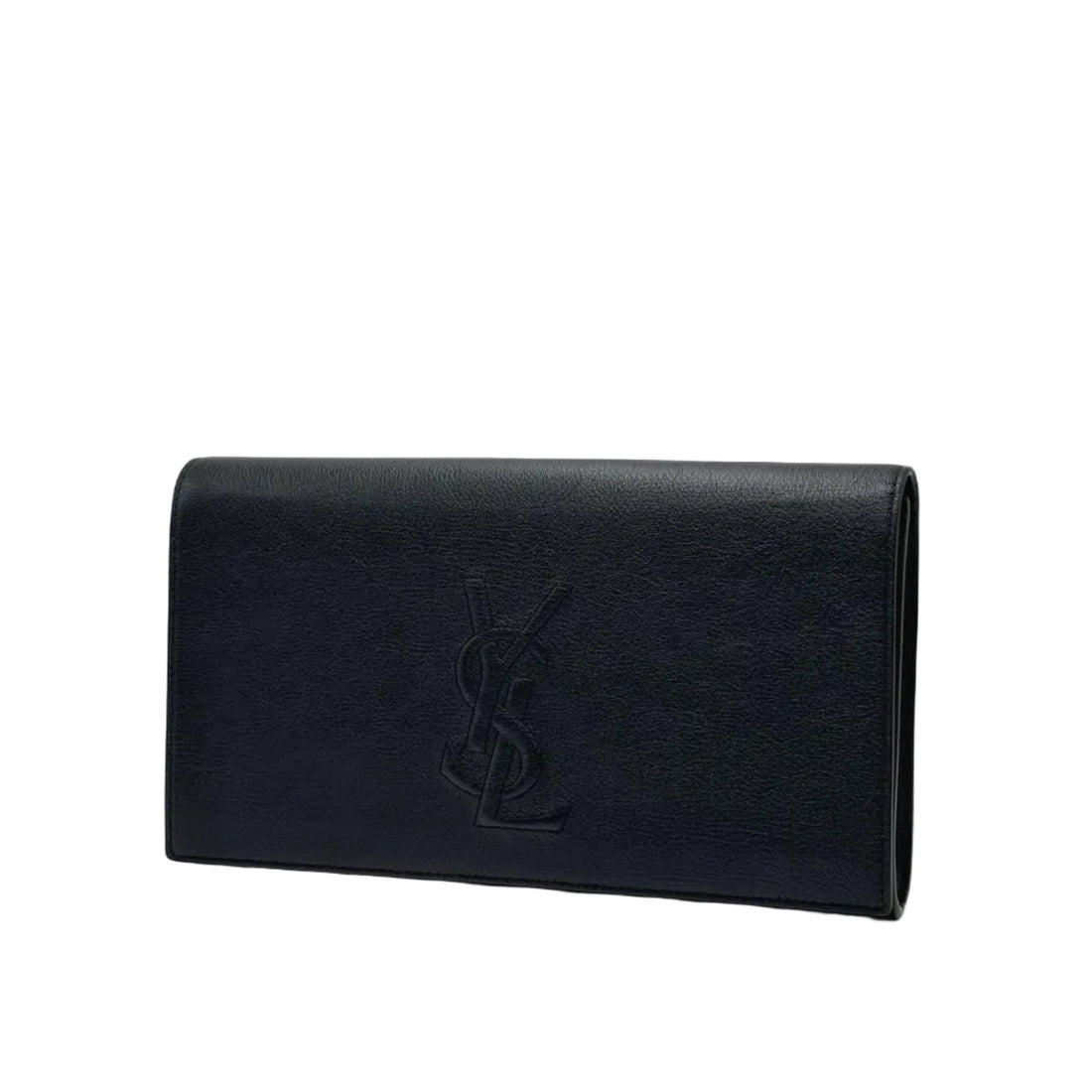 Saint Laurent Belle De Jour Clutch Bag in Black Calfskin Leather (Like new) X86B9JB