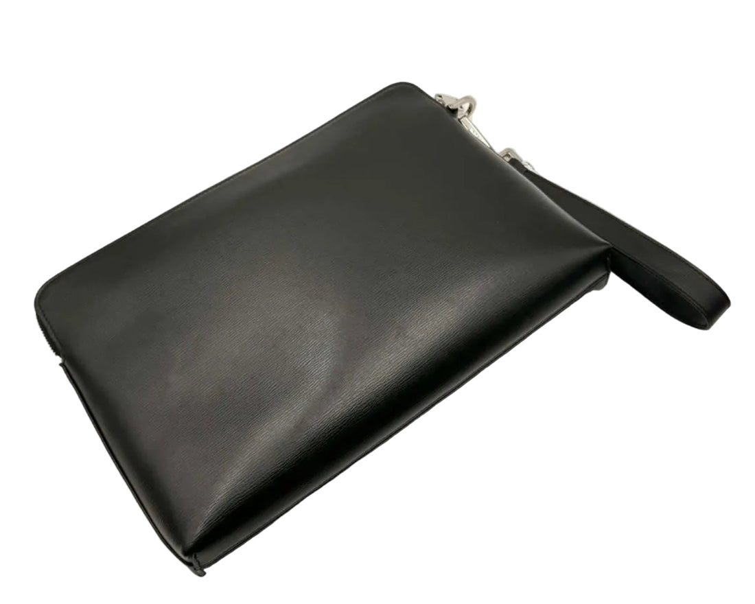 Dior Clutch Leather Bag Black (Pre-owned) TQCB82X