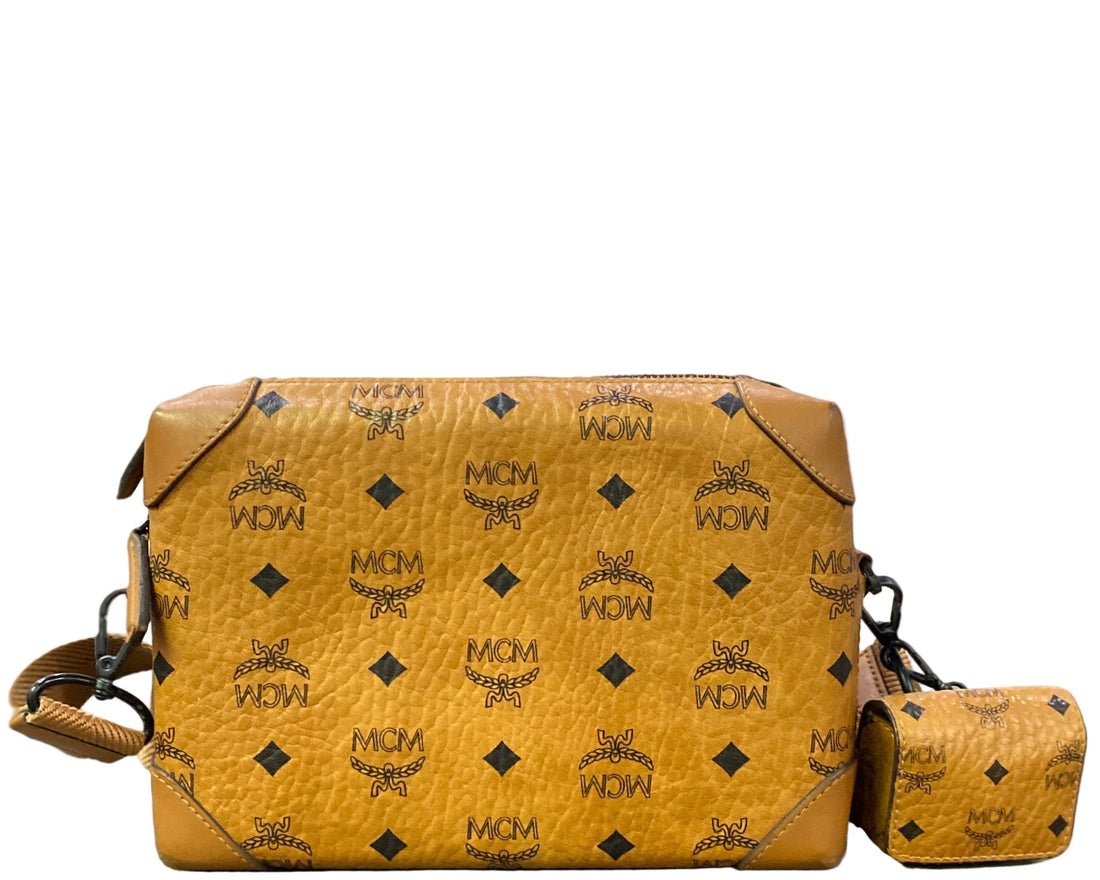 Mcm Mini Klassik Multifunction Crossbody In Visetos (Pre-owned)