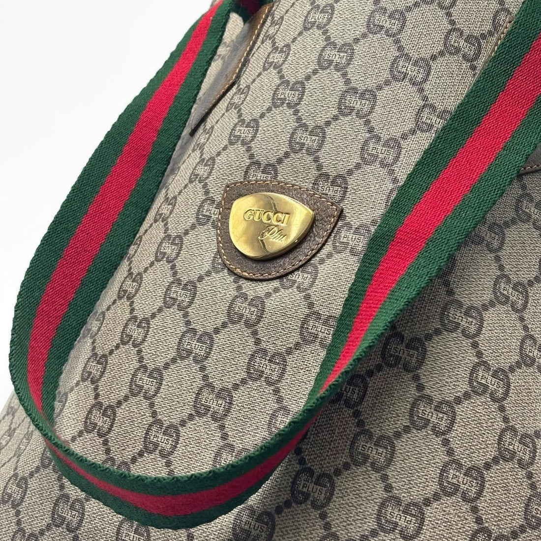 Gucci 20th Century GG Supreme Plus Sherry Line Web tote bag (Pre-Owned)